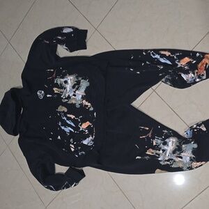 Jordan Black and Red Logo Apparel Hoodie and Pants